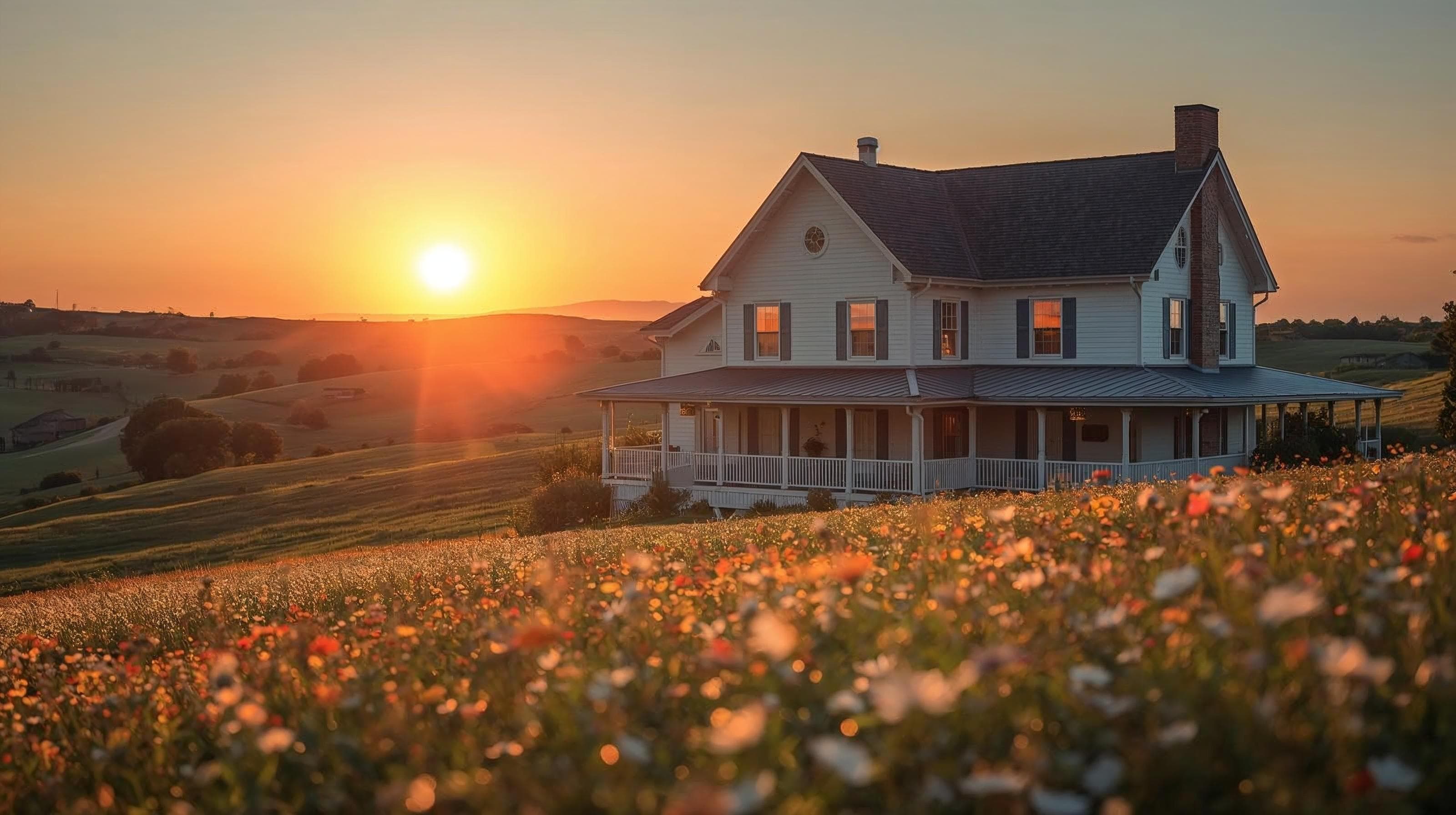 House at sunset, step-up in basis for inherited North Carolina real estate
